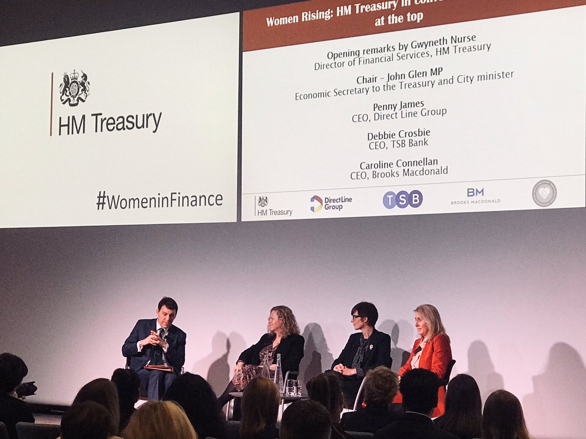 DLGroupMedia's tweet image. Delighted to be teaming up with @hmtreasury to host ‘Women Rising: a conversation with women at the top. DLG CEO Penny James joined by TSB CEO @Debbiecrosbie1 and @BrooksMacdonald CEO Caroline Connellan to discuss their journey to the top #WomeninFinance