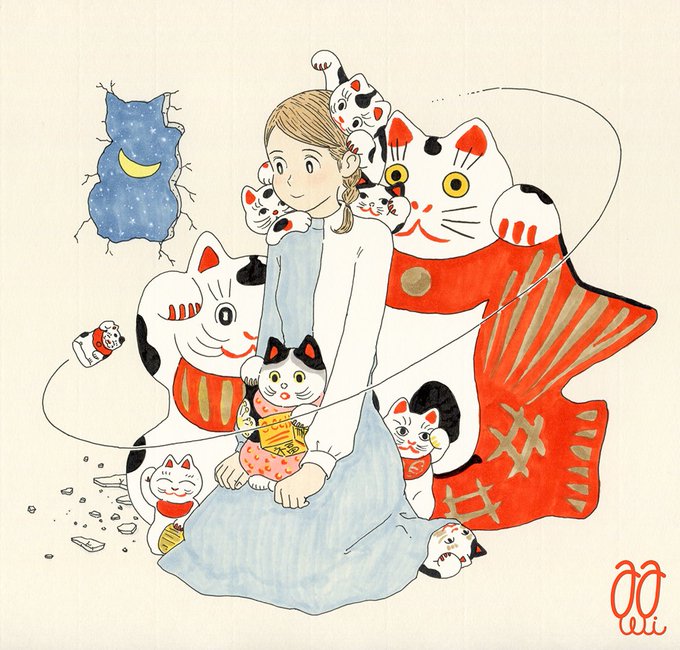 「maneki-neko」 illustration images(Oldest｜RT&Fav:50)