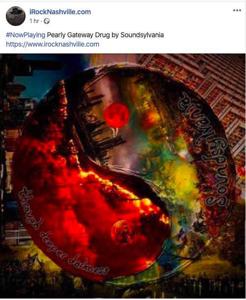 soundsylvania's tweet photo. Wow, thanks @iRockNashville for playing our new music on air! 
#NewMusic #RockAndRoll #Nashville https://t.co/sEluijdPfx