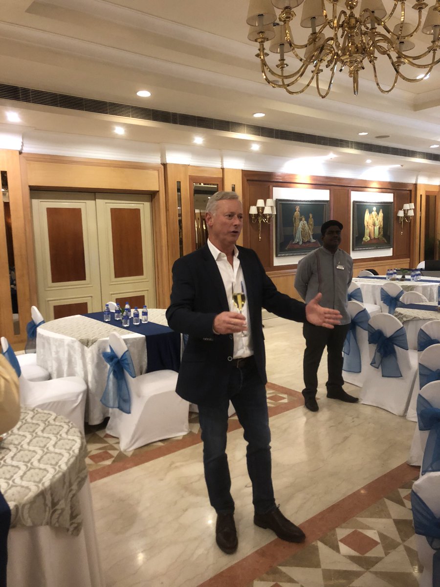ICLTLeather's tweet photo. #IILF2020 Great to see Leather Alumni last night at the India leather fair. Lots of reminiscing and a toast from Steve Trantum! University of Northampton, the place to study leather! #leather #iclt #uon #study #education @ICLTLeather @Leather_UK @INTUniNorthants @UniNorthants https://t.co/GUvWK0HszE