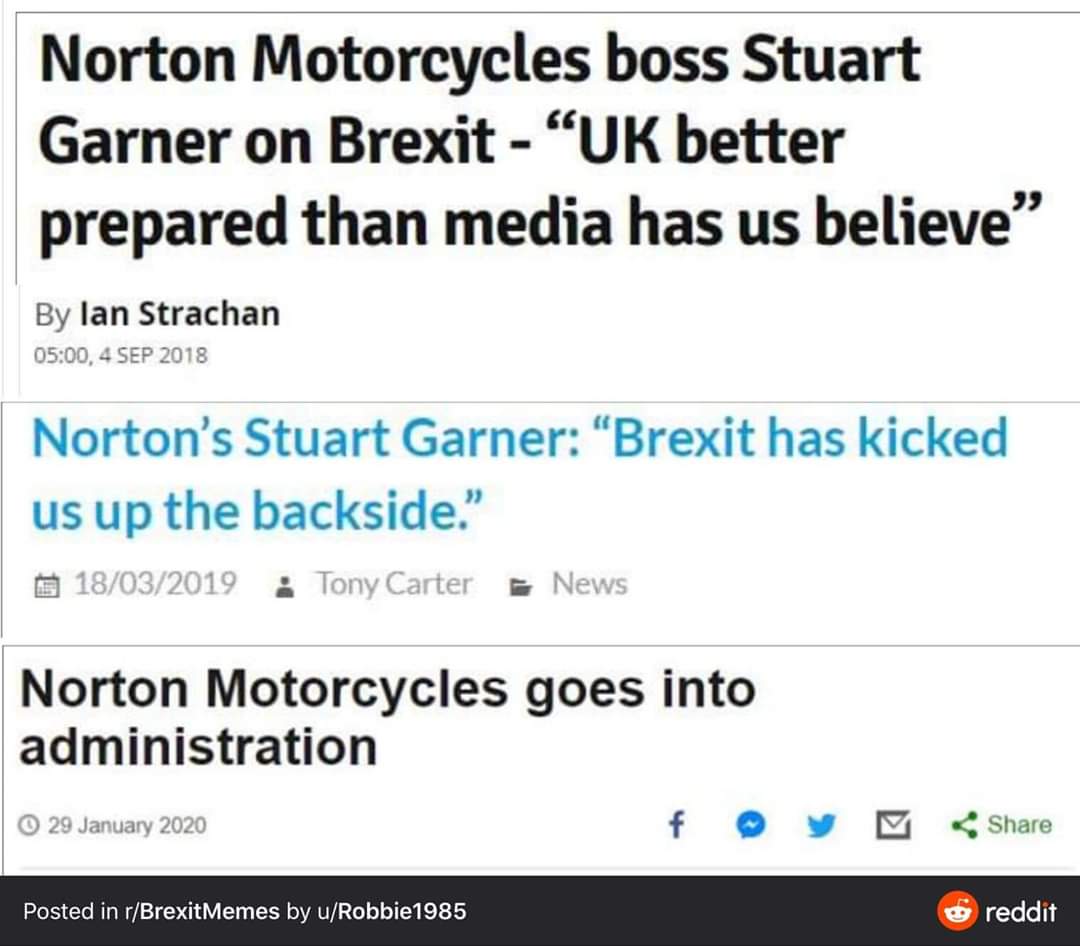 Oh dear...#nortonmotorcycles #BrexitReality #NotMyBrexit