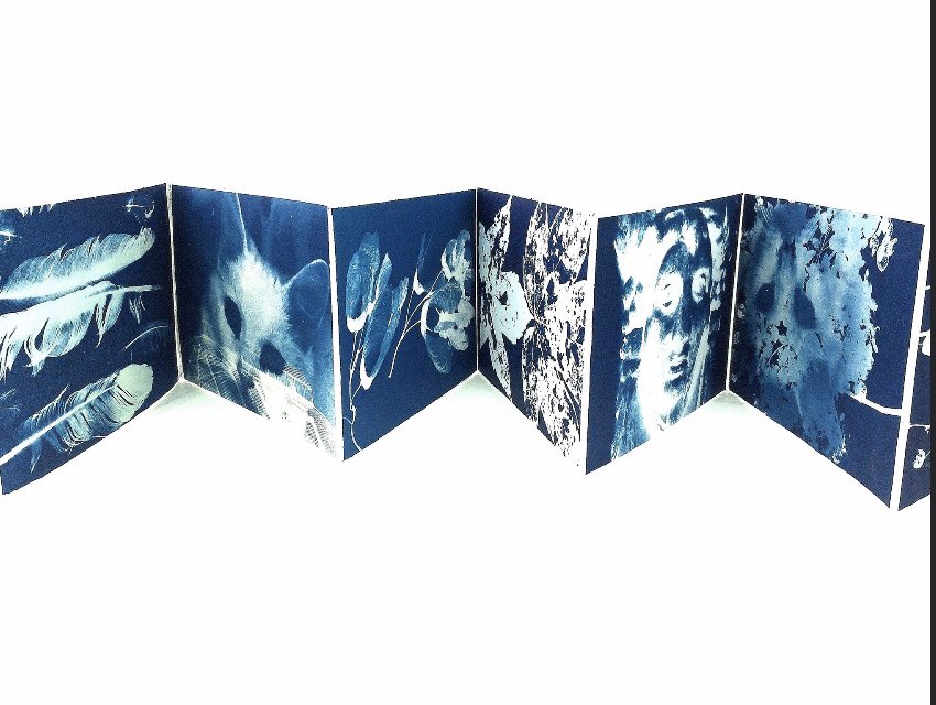 SBPrintmakers's tweet photo. This beautiful artist’s book will be in the gallery whilst Libby Jones is our Artist in Focus. It is made using a selection of unique cyanotype prints. #artistinfocus #artistsbook #cyanotype #art #uniquebook @GabrielsWharf https://t.co/gl1URJrAR7