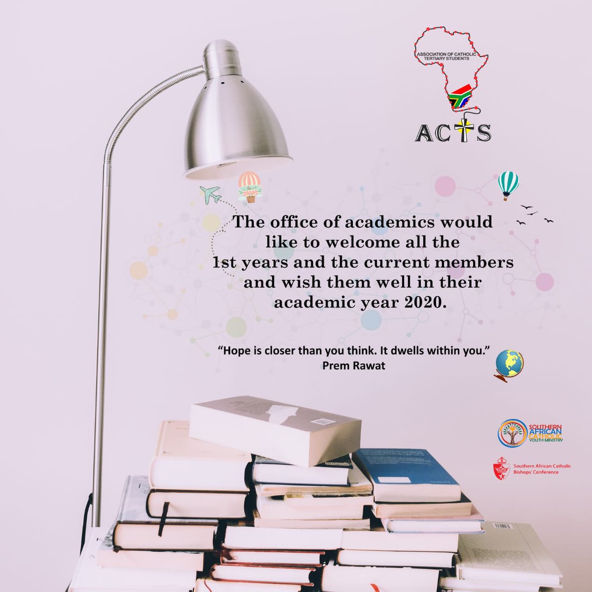 acts_easterncap's tweet photo. A warm welcome message to from the office of academics, welcoming 1st years and current students

#ACTS #ACTSNATIONAL #ACTSAcadamics #Academics #WelcomMessage #MWYD_2020 #CatholicsOnCampus #SACBC_YOUTH #ACTSEC https://t.co/UnsOkv75I1