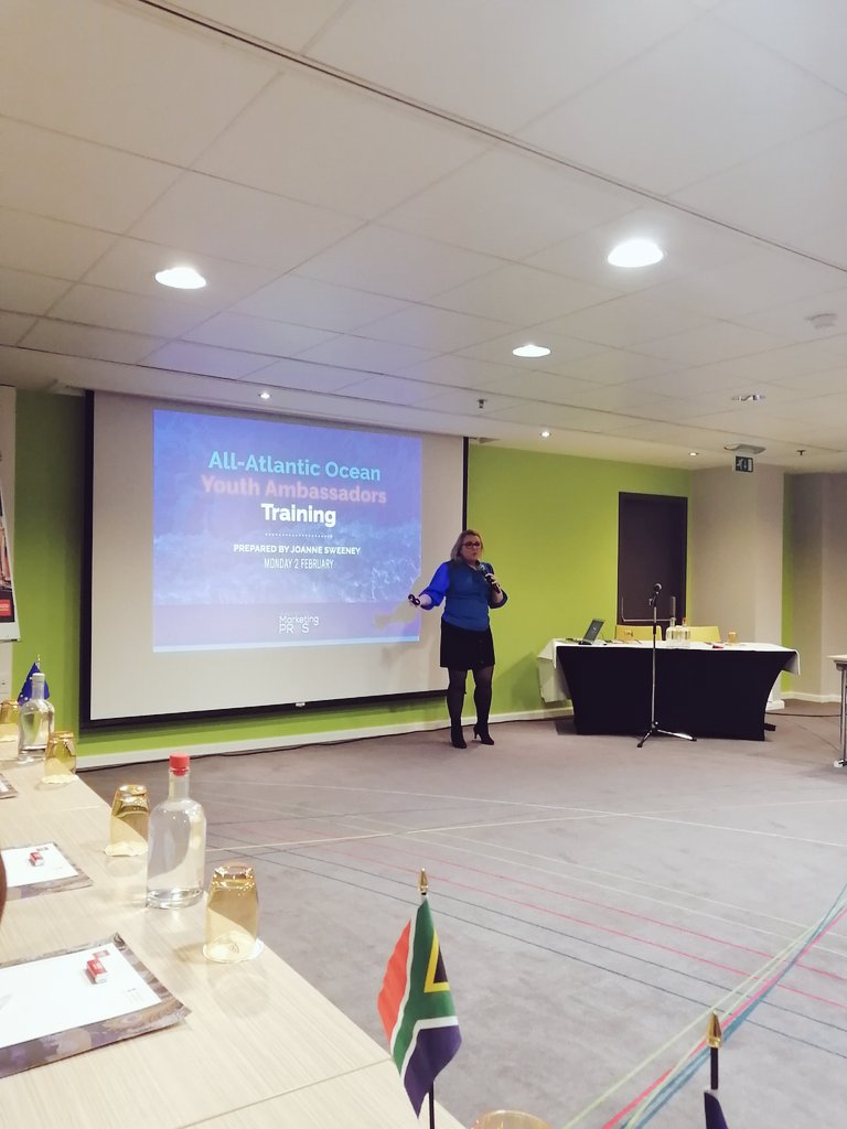 Sandra_Phoma's tweet photo. .@JSTweetsDigital giving us a social media breakdown to ensure that we are able to "influence, advocate and get people on our side" for our respective ocean advocacy projects #AtlanticYouth #AtlanticAll #AtlanticOcean #AAOYA https://t.co/7RXxutoTWU