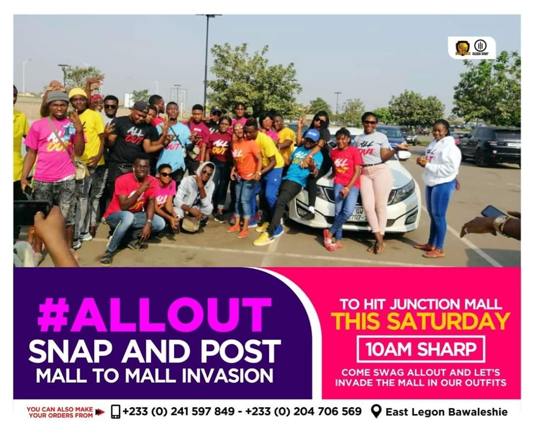 sm2daworld's tweet photo. #AllOutInvasion
Coming Sat 8th Feb, All roads leads to Nungua Barrier Junction Mall. It's all about the SM AllOut Invasion of Malls in our AllOut Attires for an #AllOutSnapAndPost.Come let's socialize & make meaningful impact on our AllOut Agenda for 2020. #AllOut @shattawalegh https://t.co/cuLdeIOQNx