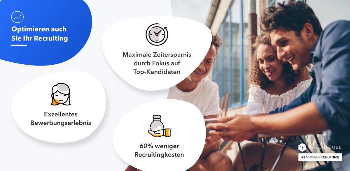 Sprechen Sie ganz unverbindlich mit einem unserer erfahrenen HR-Berater über den erfolgreichen Einsatz von Video-Recruiting in Ihrem Unternehmen. Heben Sie Ihren Recruitingprozess ganz einfach auf ein komplett neues Level: talentcube.de/unternehmen/de… #videorecruiting #innovation