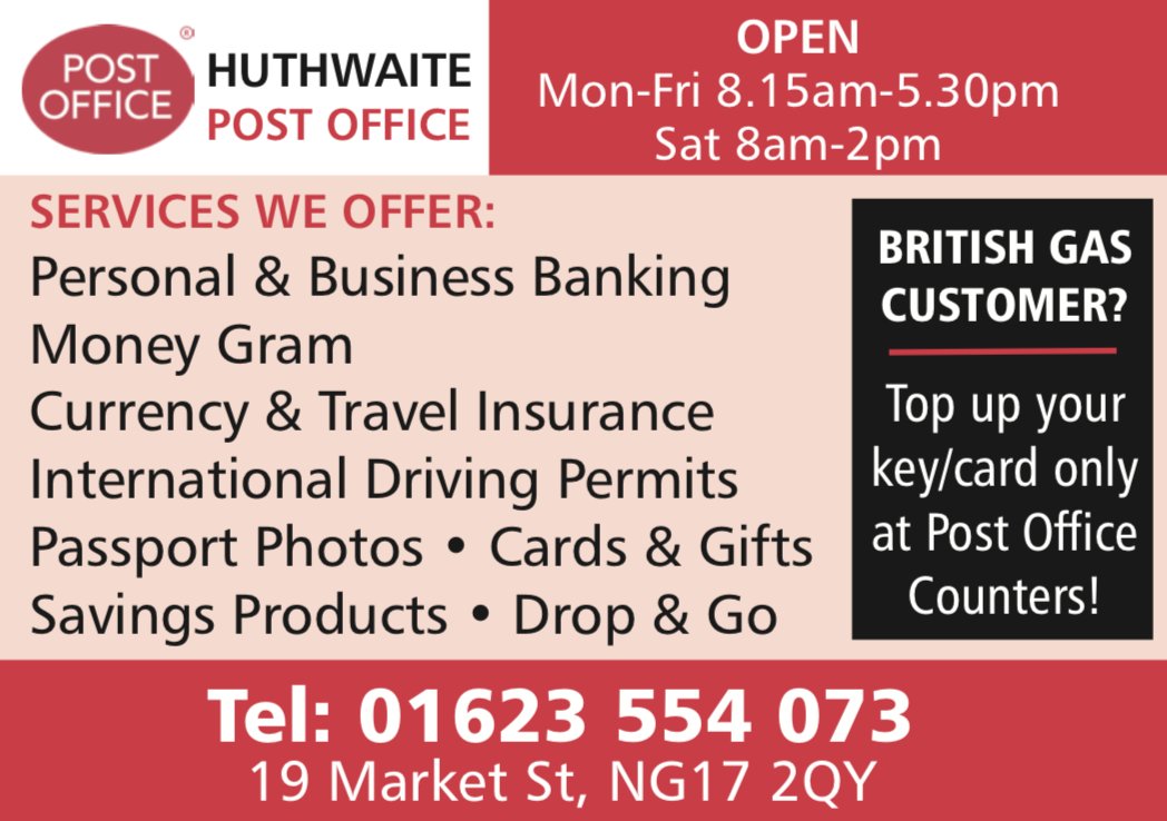 If you are a British Gas customer did you know you can only top up your key/card at Post Office counters?