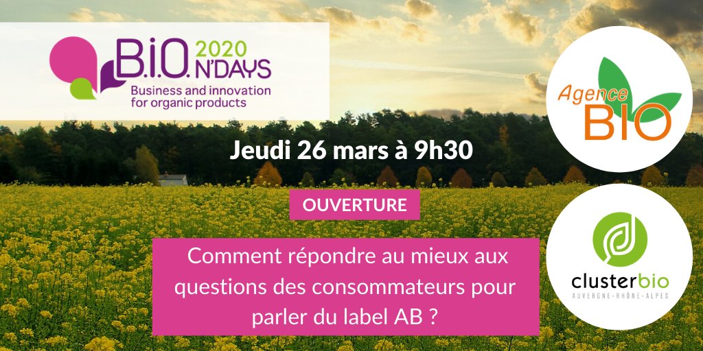 Cluster_Bio's tweet photo. [ #BIONDAYS 🌱 ] Face aux évolutions des labels, les consommateurs se perdent. Découvrez comment faire la lumière face à leurs différentes interrogations. 📍 RDV le 26 mars avec @FlorentGuhl Directeur de l'Agence Bio et @79Adrien, Directeur du Cluster Bio. https://t.co/GAt69S4haU
