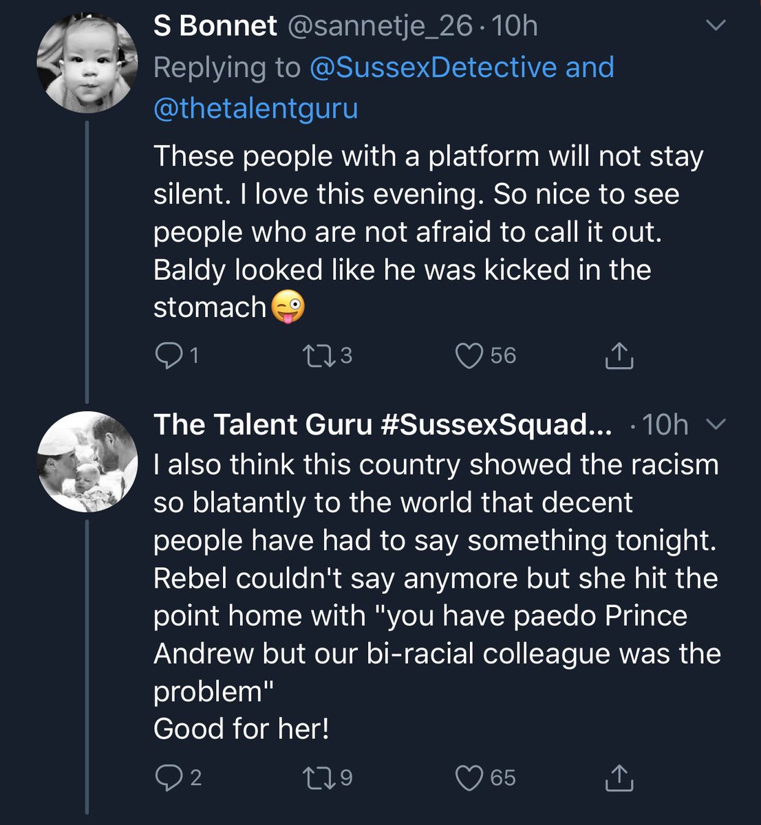 (23/23) Are they REALLY sussex fans? Rebel Wilson made a PA/H joke at the BAFTAS and apparently SS found it funny... funny that their fave was mentioned in the same sentence as a pedophile. This goes to show they’re only actually W&K hate pages and not fan pages for H&M