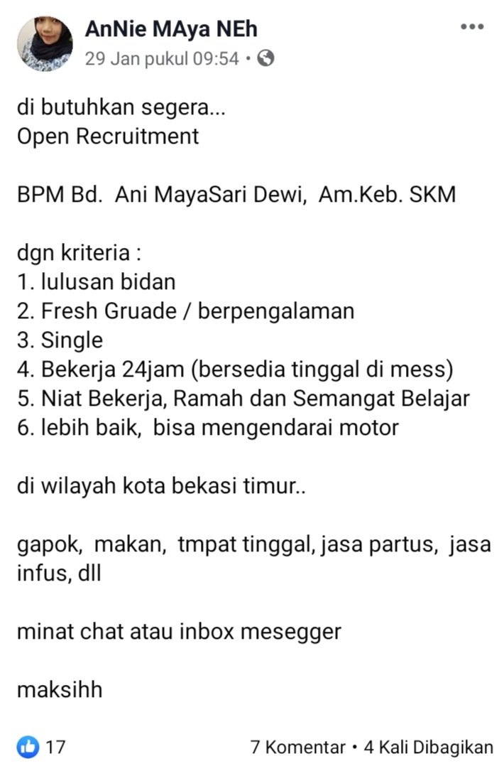 IMutakir's tweet photo. #OPENRECRUITMENTS

Bg yg sedang mbutuhkan #kerja untuk #balige #medan dan #bekasi

Info dr FB #WargaJBMI sila hubungi langsung akun2 tsbt..

#loker #lowongankerja #vacancy #butuhkerja #inginkerja @Kemenaker_id
#lowker
#danautoba
#JogjaHeboh2020

Lihat: https://t.co/hzGIm2yfz5 https://t.co/WaIusOeBMV