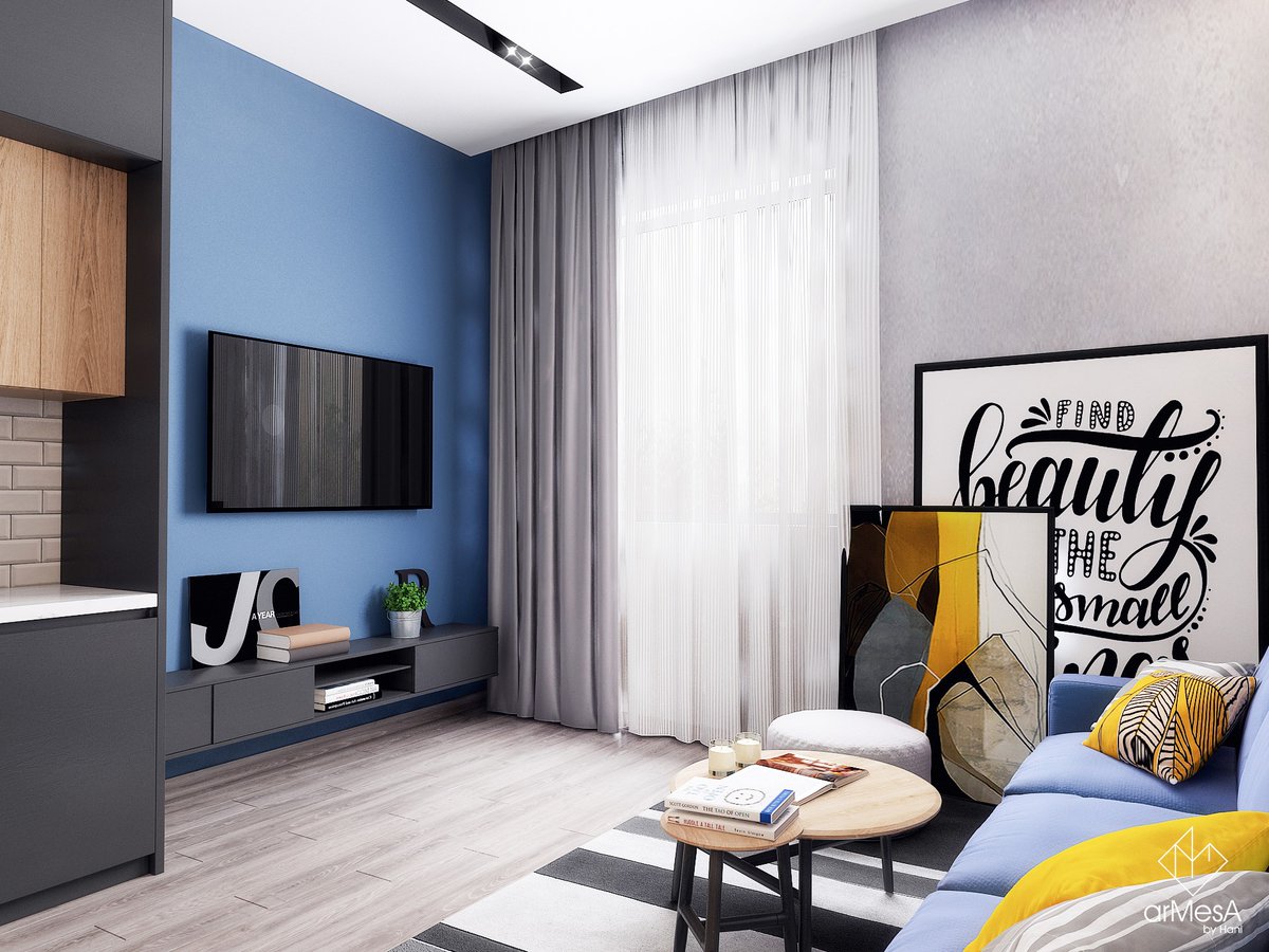 💛 #lovemodern Studio Apartment design. ️ Սայաթ-Նովա 33 ☎️ 011 53 00 07 ...