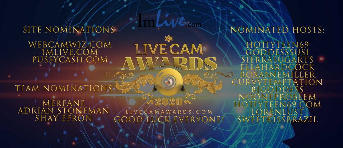 ImLiveCom's tweet photo. We are honoured to have 17 nominations at this years @LiveCamAwards and would love for you to vote and share in our success. https://t.co/gvnSBOT7Pl