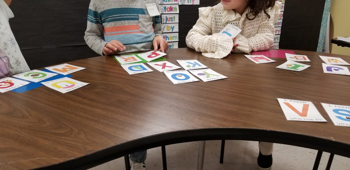 _sparkle_75's tweet photo. "I have...who has...? Letter matching in kinder...great way to start off Monday morning #howsmanlegends #funwithletters https://t.co/pB1FoKUBvG
