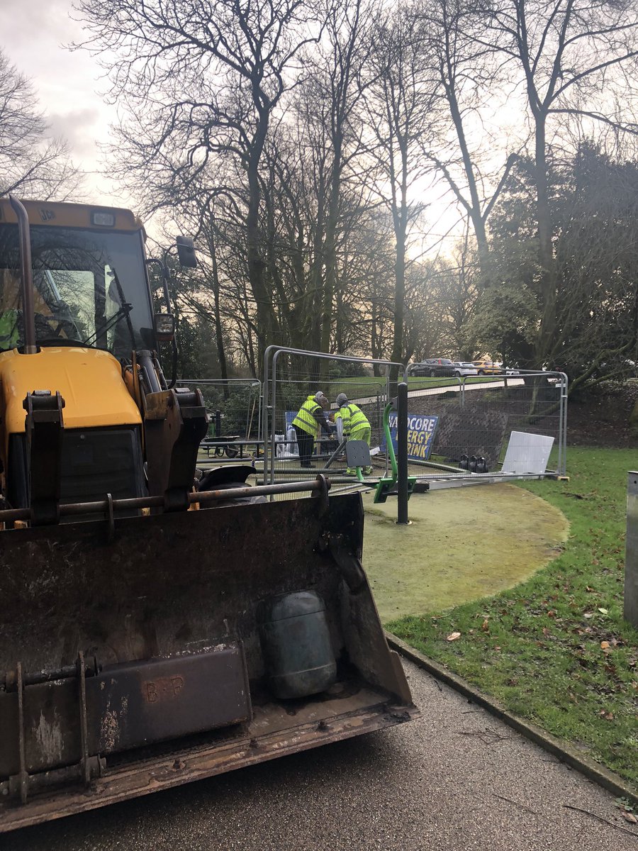 CllrZaman's tweet photo. Over the last few months a number of my constituents have approached me about the worn out exercise equipment in Queens Park. After a lot of hard work by me and my colleague Cllr Linda Thomas I am pleased to see the replacement equipment being installed today. https://t.co/mqxN15VbJz