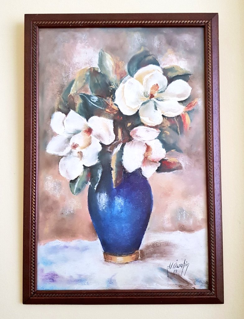 BosphorusArt's tweet photo. 19,3"X12,2" (49cmX31cm) without frame
"#Magnolias in #Blue Vase" is #original soft pastel #painting on #etsy

#magnolia #pastelpainting #softpastel #paintings #pastel #art #gift #artwork #homedecor #wallarts #arts #artgallery #etsyshop #home #gifts #soft

https://t.co/a8W3xGiUMh https://t.co/uxakpVgHxy
