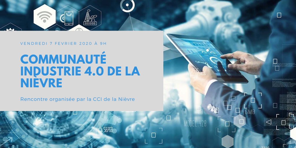 📆 J-4 avant la Rencontre de la Communauté #IndustrieDuFutur organisée par la #CCI #Nièvre. <a href="/AbdelilahSANIF/">Abdelilah SANIF</a>, fondateur de <a href="/DevCSI_Systems/">DevCSI®</a>,  y présentera nos solutions pour l'#industrie40 : #maintenance, #RFID, #vision industrielle, etc.

Restez connectés ! 😉