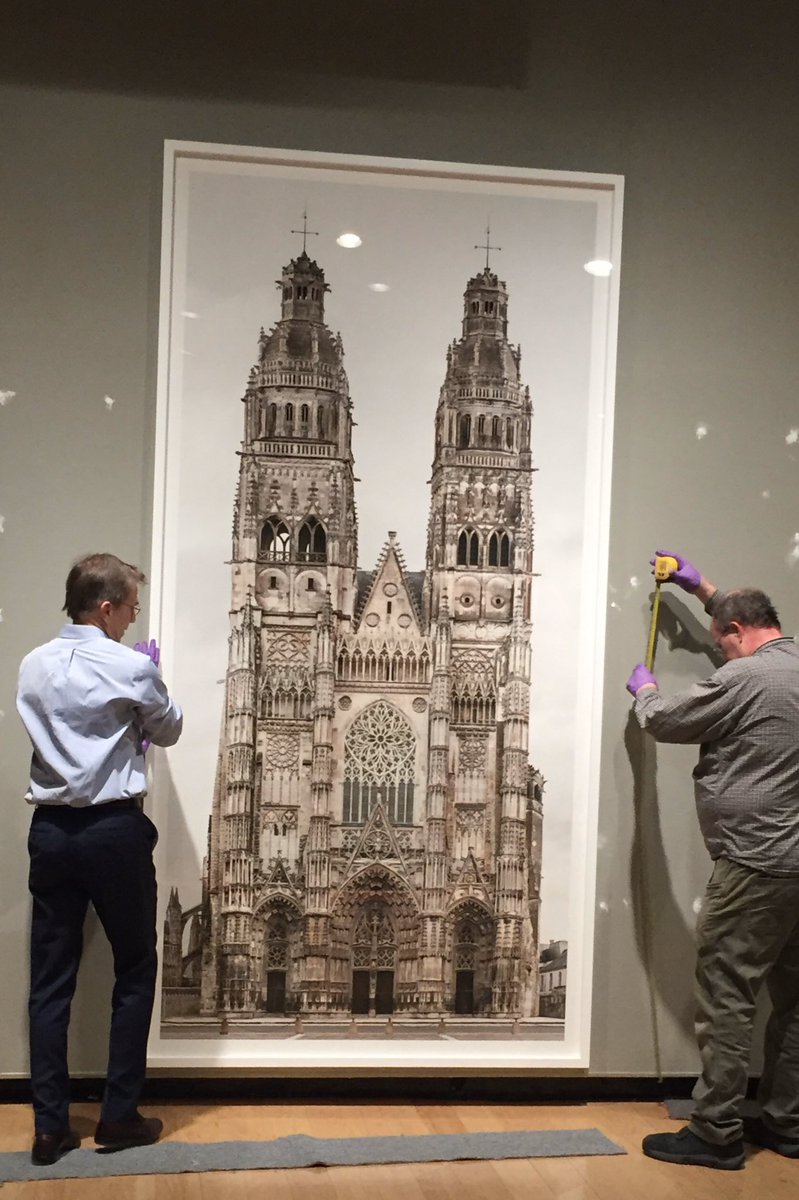 ‪MARKUS BRUNETTI | German, born 1965 | Tours, Cathédrale Saint-Gatien from the FAÇADES series, 2013 – 2015 | Archival pigment print | 118 3/16 x 59 1/16 ins. (300 x 150 cm) | © Markus Brunetti, Courtesy Yossi Milo Gallery, New York | Acquired with funds from the Board of Visitors Muscarelle Museum of Art Endowment‬