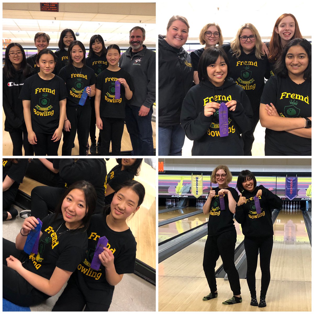 BowlingFhs's tweet photo. Congratulations to JV2 for finishing 3rd place in Conference! Individual awards for top 20 at JV1 &amp; JV2, and JV2 high game winner with a 209! Go Vikings! Good luck to Varsity this Saturday at Regionals! @FremdVikings https://t.co/eR0bhL9d39