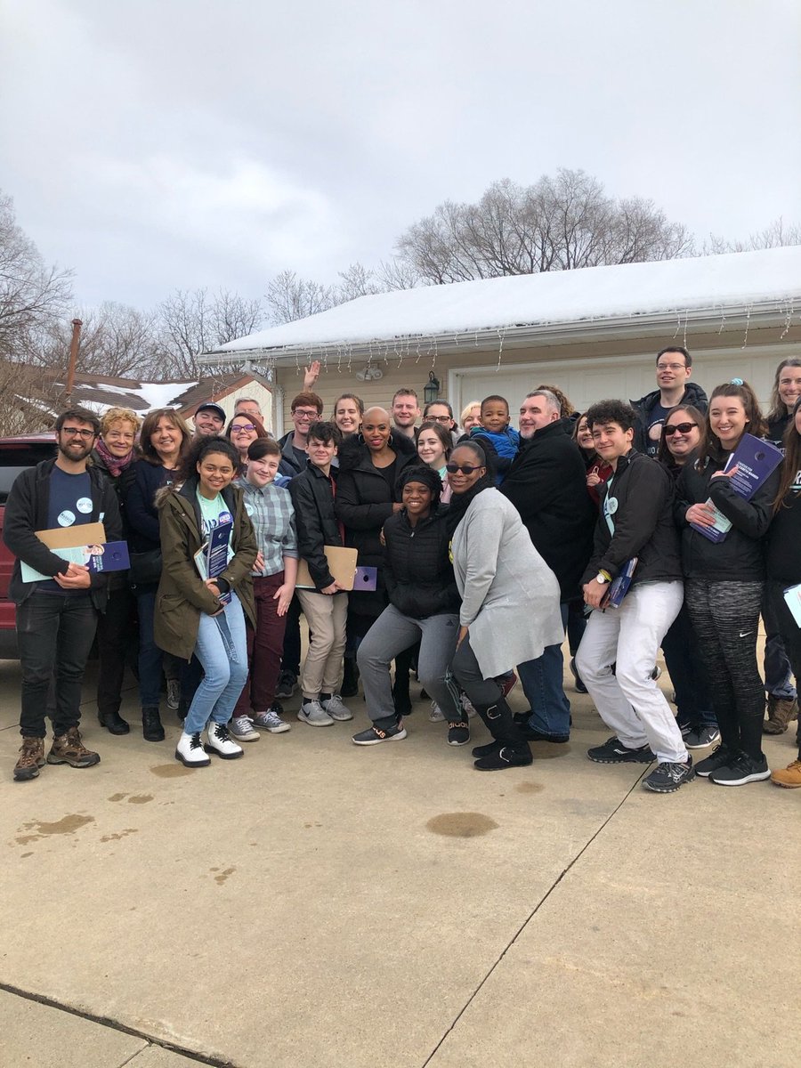 Rep. Pressley knocks doors in Waterloo and Cedar Rapids.