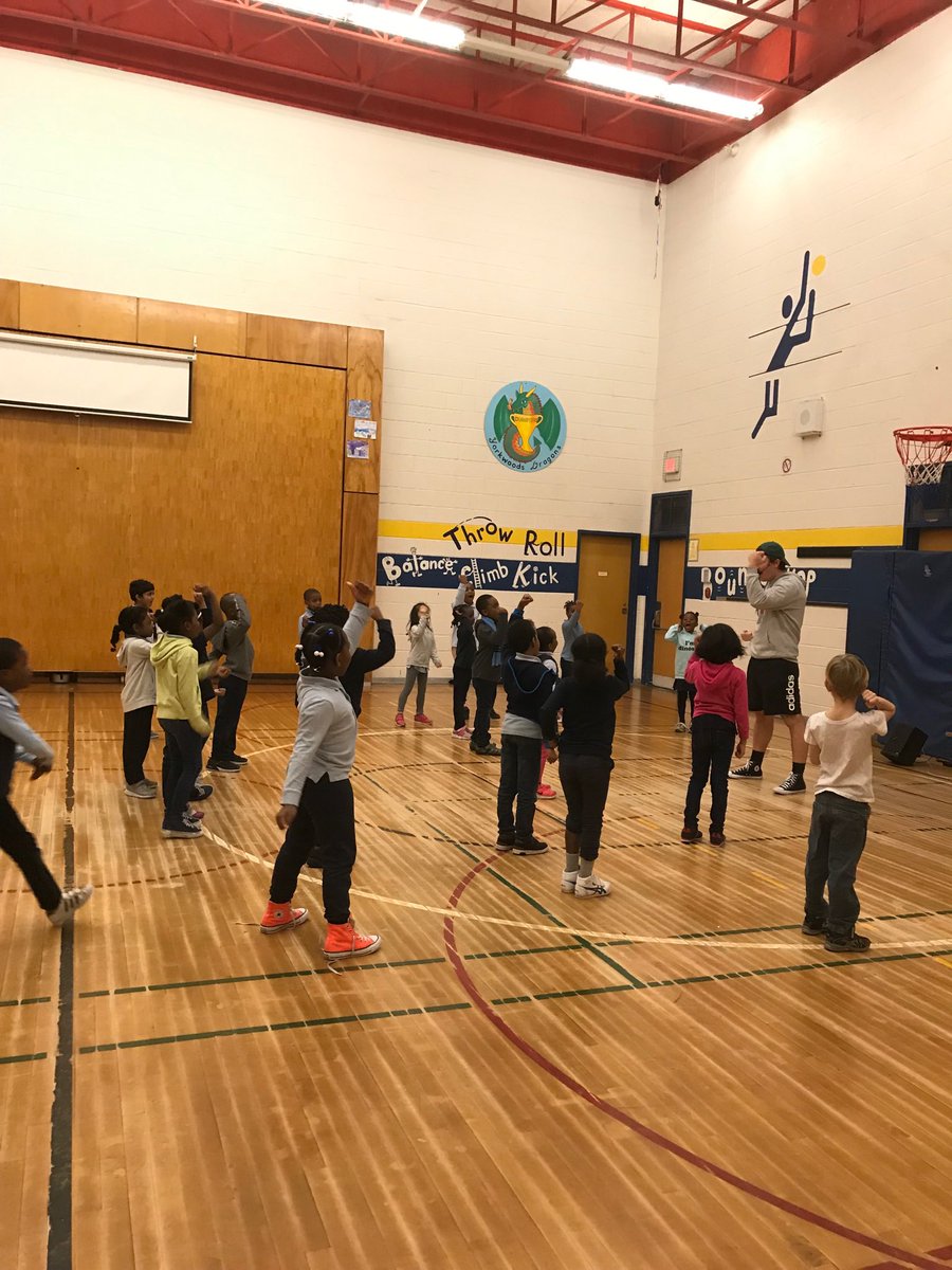 X - Power Movement begins with grade 1 students this morning.  Way to go Yorkwoods.