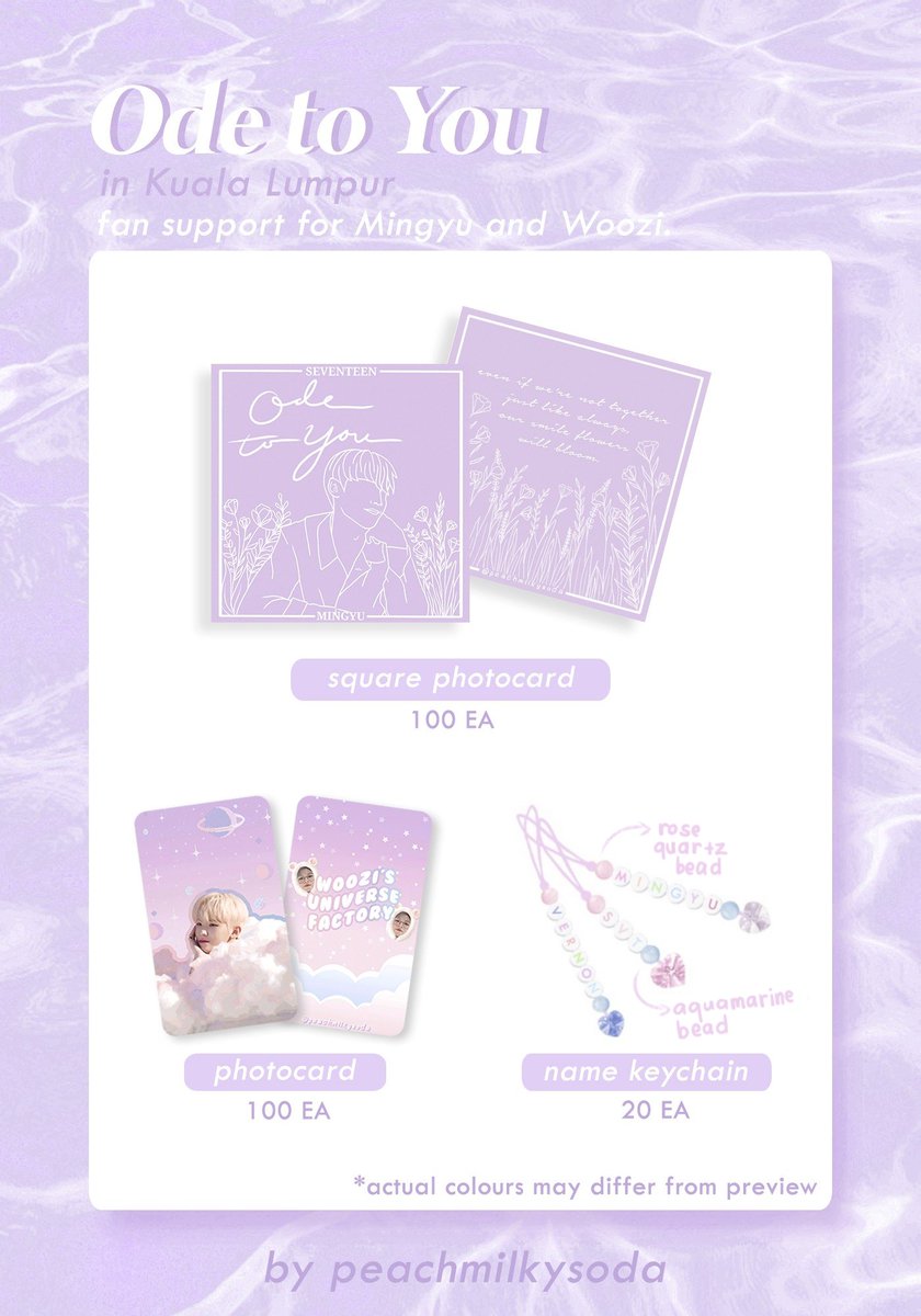 peachmilkysoda's tweet photo. 💗ODE TO YOU IN KL FREEBIES💗

hi carats! i'll be giving out freebies for OTY in KL, so find me on d-day!

♡ follow the rules below
♡ name keychain will be
    given out randomly
♡ svt mini banner details
    is on the next tweet

#ODETOYOUinKL
#SEVENTEENinKL #SEVENTEENinMY https://t.co/uTi3oXmWsA