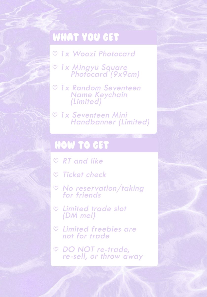 peachmilkysoda's tweet photo. 💗ODE TO YOU IN KL FREEBIES💗

hi carats! i'll be giving out freebies for OTY in KL, so find me on d-day!

♡ follow the rules below
♡ name keychain will be
    given out randomly
♡ svt mini banner details
    is on the next tweet

#ODETOYOUinKL
#SEVENTEENinKL #SEVENTEENinMY https://t.co/uTi3oXmWsA