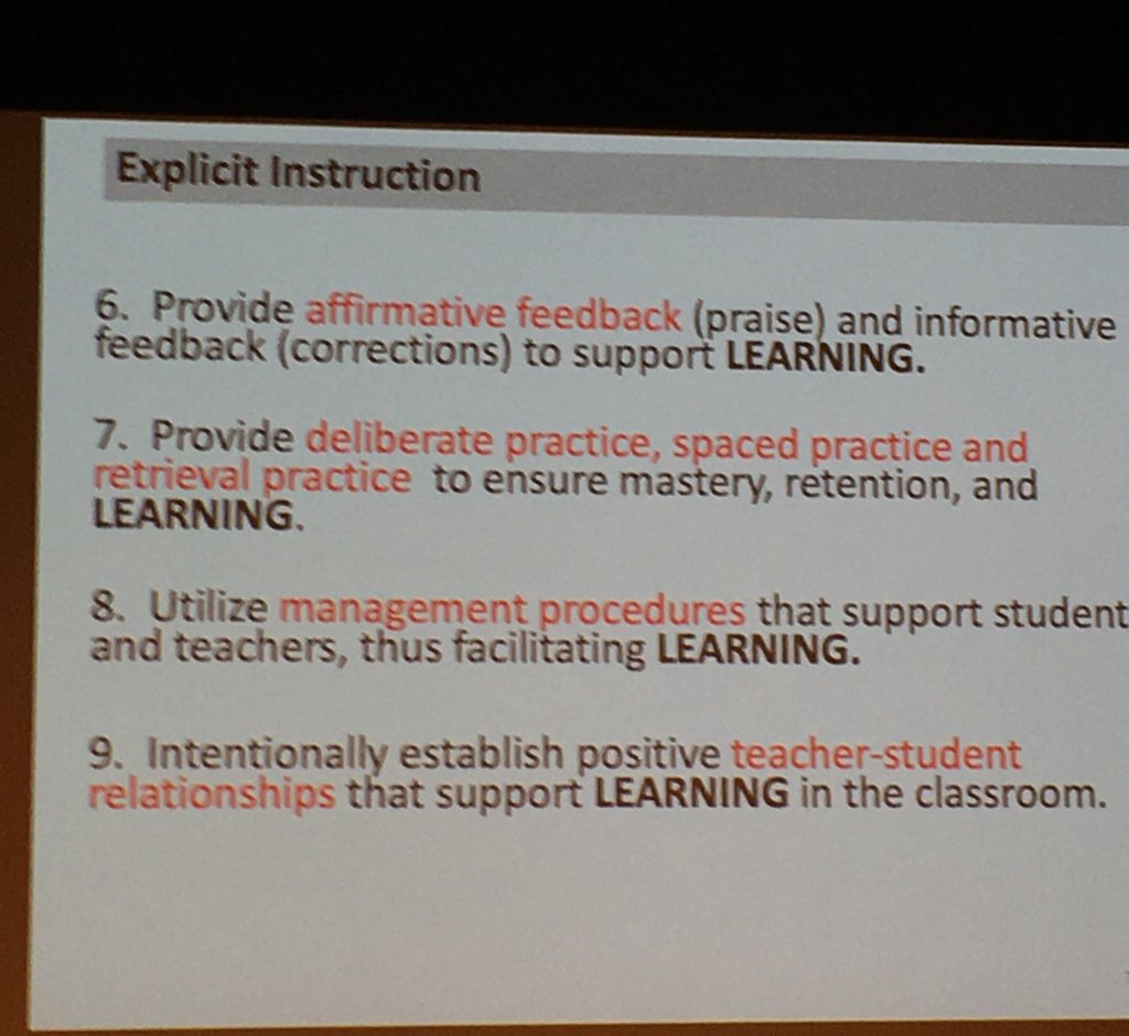 LaurGoldenberg's tweet photo. Dr. Anita Archer at #EveryoneReading2020 conference reminding us of the critical ingredients that lead to Powerful Teaching = Everyone Reading @GC_CUNY https://t.co/5uqDaUgOiT