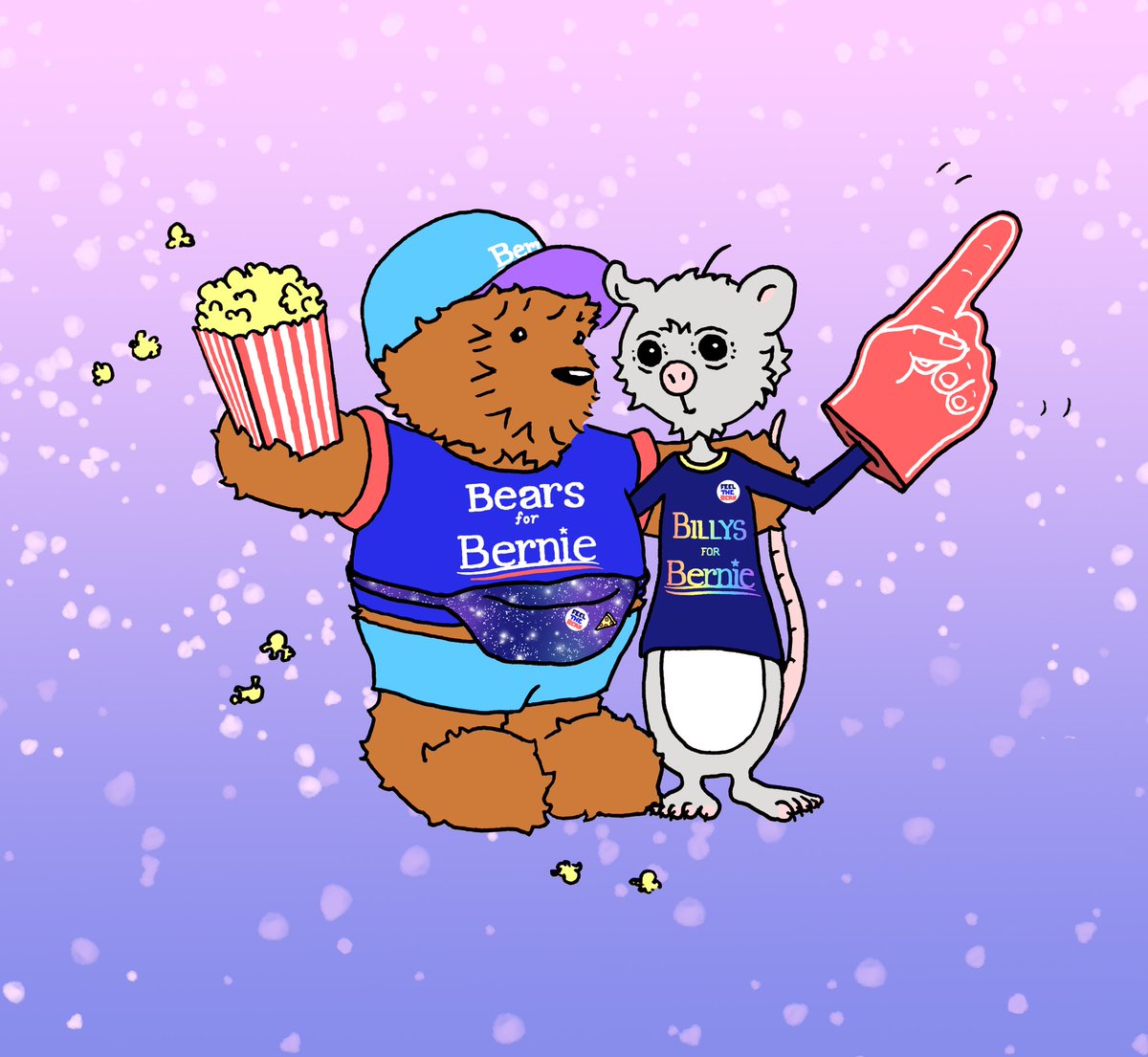 BillyBearShow's tweet photo. Get Raucous in the Caucus for  @BernieSanders. #Bernie2020 #BearsForBernie #BillysForBernie https://t.co/k0MNzxG7gd