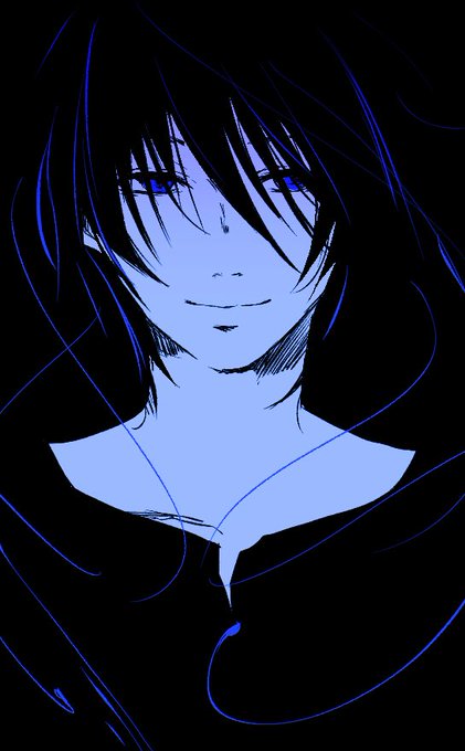 「black hair blue theme」 illustration images(Latest)｜20pages