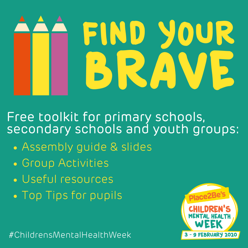 kevifoundation's tweet photo. Today marks the beginning of @Place2Be #ChildrensMentalHealthWeek. The week shines a spotlight on the importance of children and young people’s mental health. This year’s theme is #FindYourBrave https://t.co/1OdyQevUPT