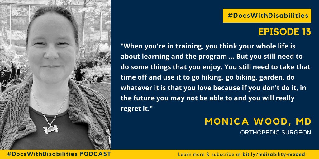 disability_UM's tweet image. What happens when an acquired continue to practice. Listen, or read along, tomorrow as Dr. Wood describes her journey to becoming an orthopedic surgeon, how this was cut short with the diagnosis of MS, and her advice to others entering medicine. #DocsWithDisabilities #ThisisMS