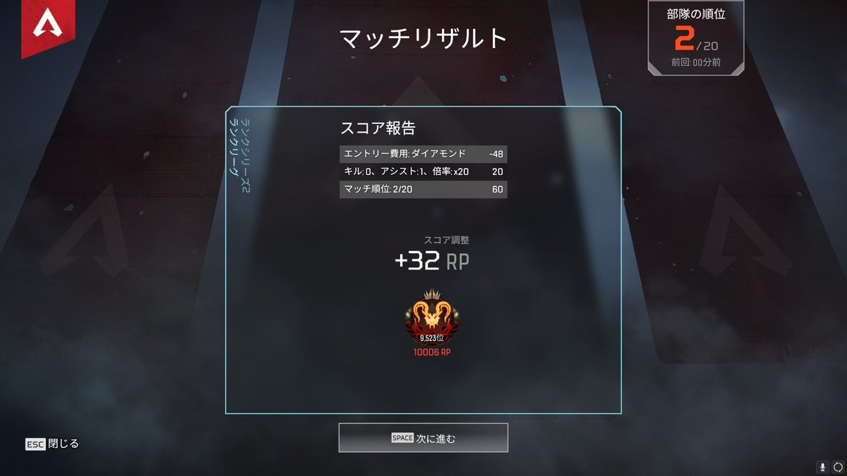 オタッキー Twitterren Pc版apexプレデターいけました たけうちさんには一番感謝の極みです 濃密な3日間でした ありがとうございました