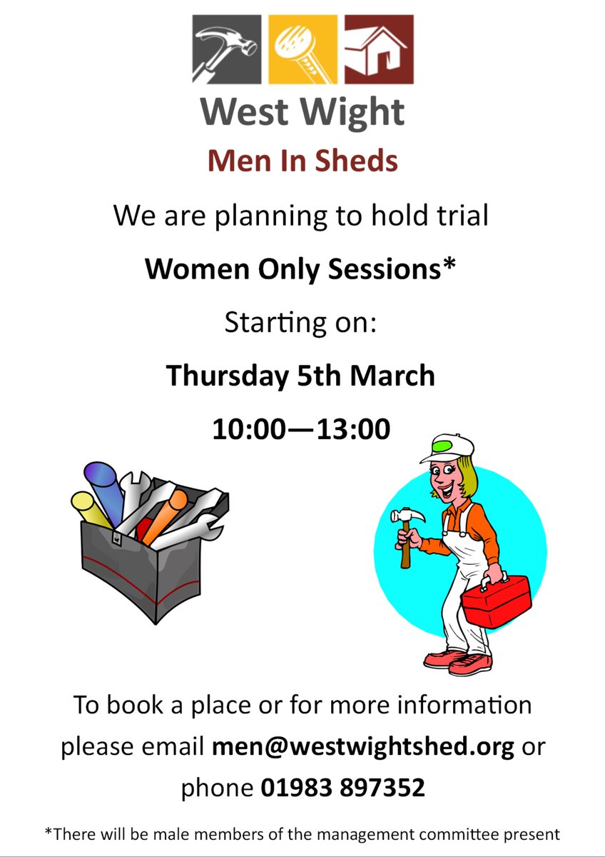 We are going to trial some Women Only Sessions starting in March 2020
