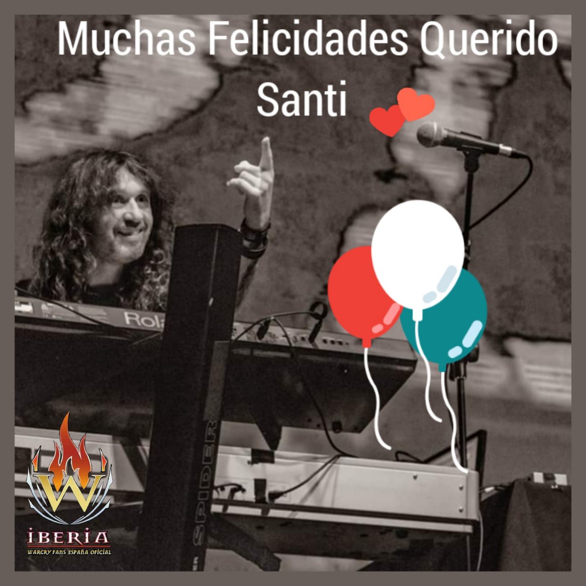 En este día tan especial queremos felicitar a nuestro querido Santi, que esta de cumpleaños, deseandole un hermoso día, lleno de cariño y amistad. De nuestra parte solo desearte lo mejor, esperando poder seguir disfrutando de tu música durante mucho tiempo mas. <a href="/SantiWarcry/">Santi Novoa</a> ❤️