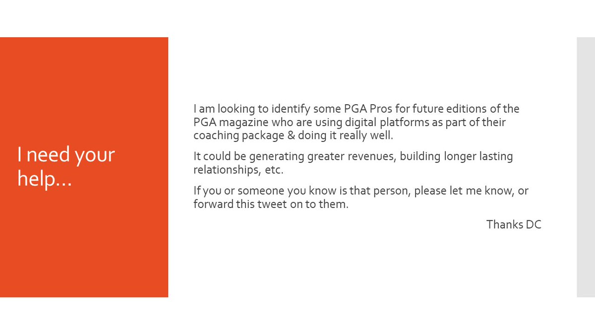 To all PGA Pros, or those coached by a PGA Pro, I have a question. Please see below👇