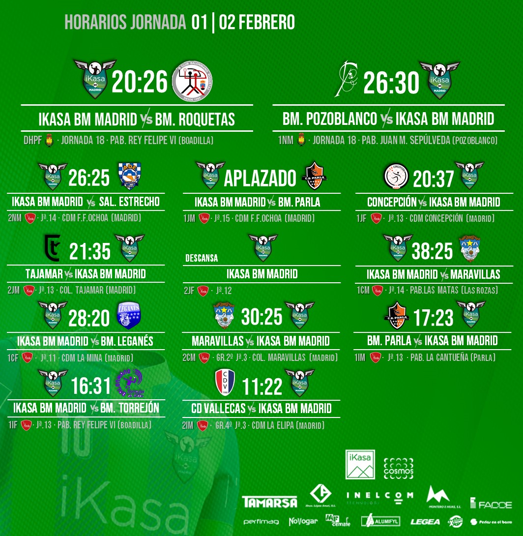 balonmanoikasa's tweet photo. 𝗥𝗘𝗦𝗨𝗟𝗧𝗔𝗗𝗢𝗦 𝗙𝗘𝗗𝗘𝗥𝗔𝗗𝗢𝗦
📆 01·02 febrero
No podemos evitar la alegría por nuestro #1CF que logra su primera victoria de la temporada! Vuestro trabajo y esfuerzo al fín ha sido recompensado, vamos a por más! Enhorabuena a todos! #ikasers https://t.co/EE8KLs4kdp