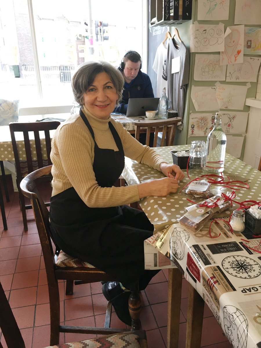 It’s been a busy morning already in the bakery. Here is our new volunteer Masoumeh packing seventy five of our Rocky Road ready to go to London for an event at the House of Commons. How boss do they look?
#buysocial #communitybusiness #morethanapie