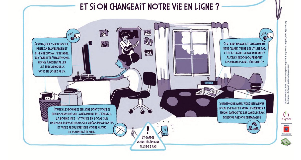 CleanfoxApp's tweet photo. Les jeunes sont-ils vraiment écolo ? @ademe, @e_graine et M ta terre s'associent pour sensibiliser les collégiens à la #PollutionNumerique ! https://t.co/gjv7VZMikX