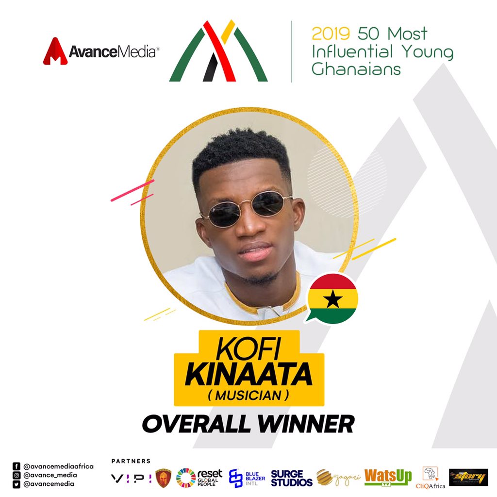 KinaataGh's tweet photo. ..and I was Number One! @AvanceMedia 50 Most Influential Young Ghanaians 2019! 🔥🥰😎 Nyame ne Hene!! 🙌🏾😇🙏🏾 #TeamMooove https://t.co/qPqICBTPaK