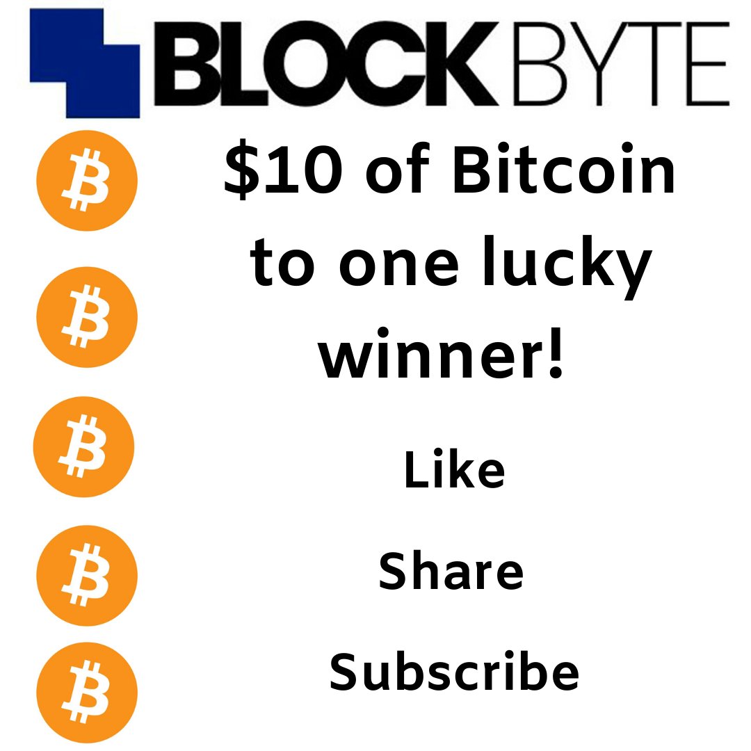BlockBytecom1's tweet image. Its that time again! We are giving away $10 of #Bitcoin to one lucky winner all you have to do is: 

1) #Like / love this post 👍
2) #Share / #Retweet ❕
3) click here  bit.ly/2S6DAy1 sub to our mailing list 📧

#bitcoin #bitcoingiveaway #freecrypto #freebtc #btc $btc