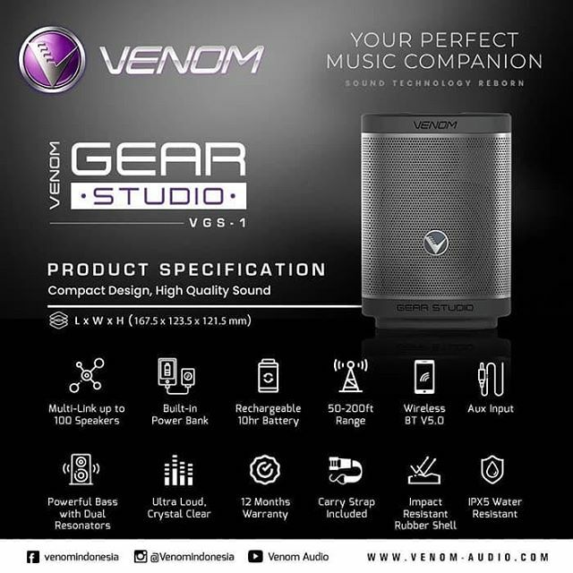 Venom Gear Studio VGS-1 merupakan speaker aktif / active speaker yang memiliki performa tinggi. Selain menawarkan performa, dari sisi penampilan speaker aktif ini terlihat futuristik dan menarik. Suara yang dihasilkan sudah tentu jernih. Venom Gear Studio VGS-1 memiliki ting…