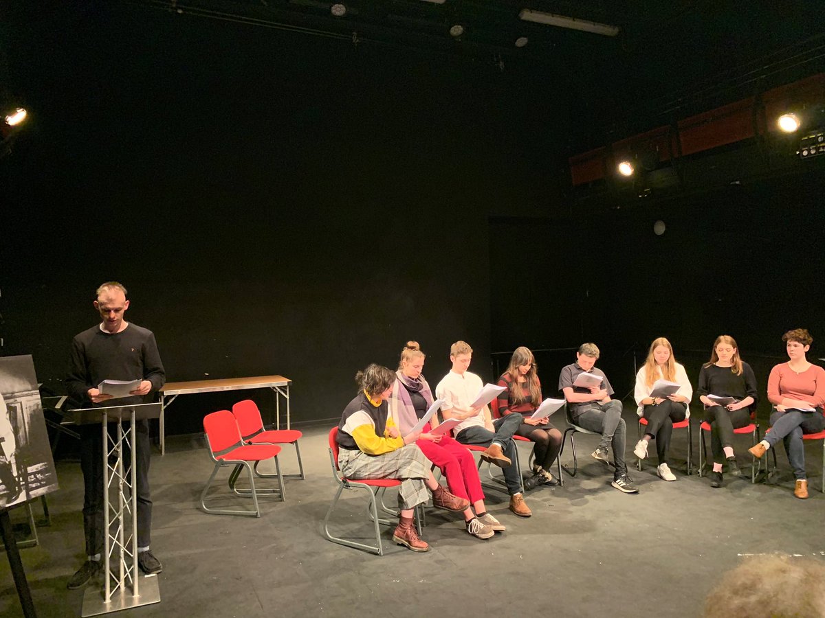 UEADrama's tweet photo. Congratulations to #SnooWilson Scriptwriting Prize winners Katie Stockton (MA category) and Ella Thompson (UG category), and a thank you to our Drama students who performed the rehearsed readings at the event. https://t.co/hlfpDFqjD7