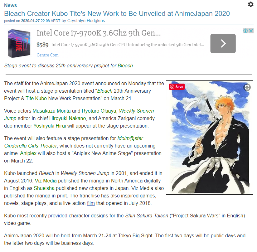 SyriusVII's tweet photo. Bleach might be returning 2020 for the final arc... best news I've heard ALL year!! #BringBackTheLegend #FinishIt
https://t.co/5Ru3S39f3U https://t.co/ZAFyfFpFSc