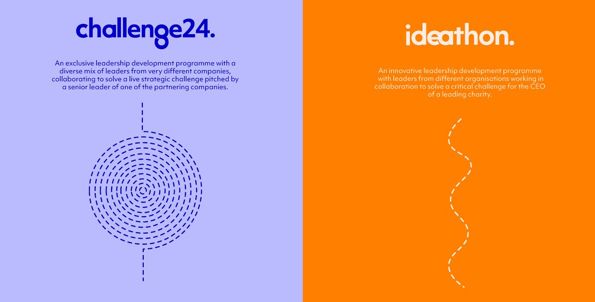 collabcompany's tweet photo. Our award-winning learning programmes have had a refresh too. Meet the new look challenge24 &amp; ideathon! 2 unique leadership development programmes providing collaborative learning &amp; unrivalled external orientation! https://t.co/1lTSKXR2ZJ https://t.co/EvbnG8VCqZ