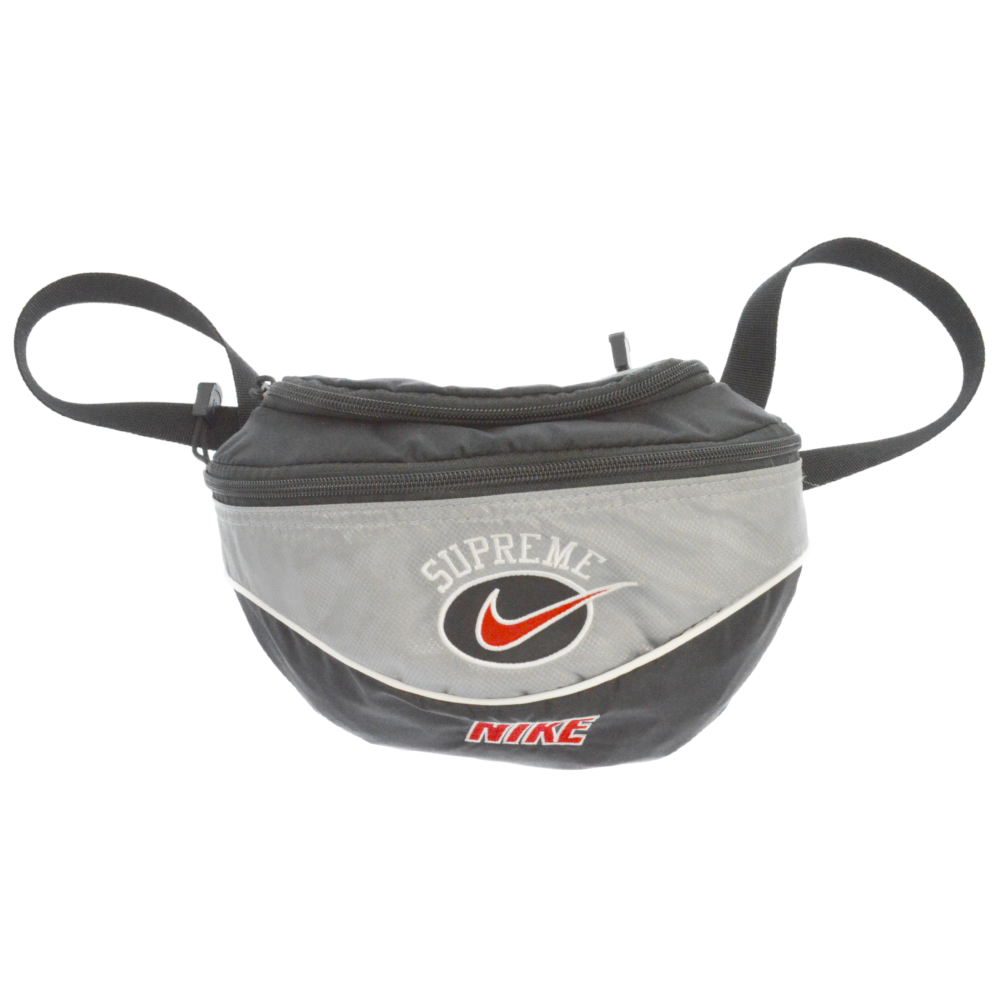 supreme nike shoulder bag silver