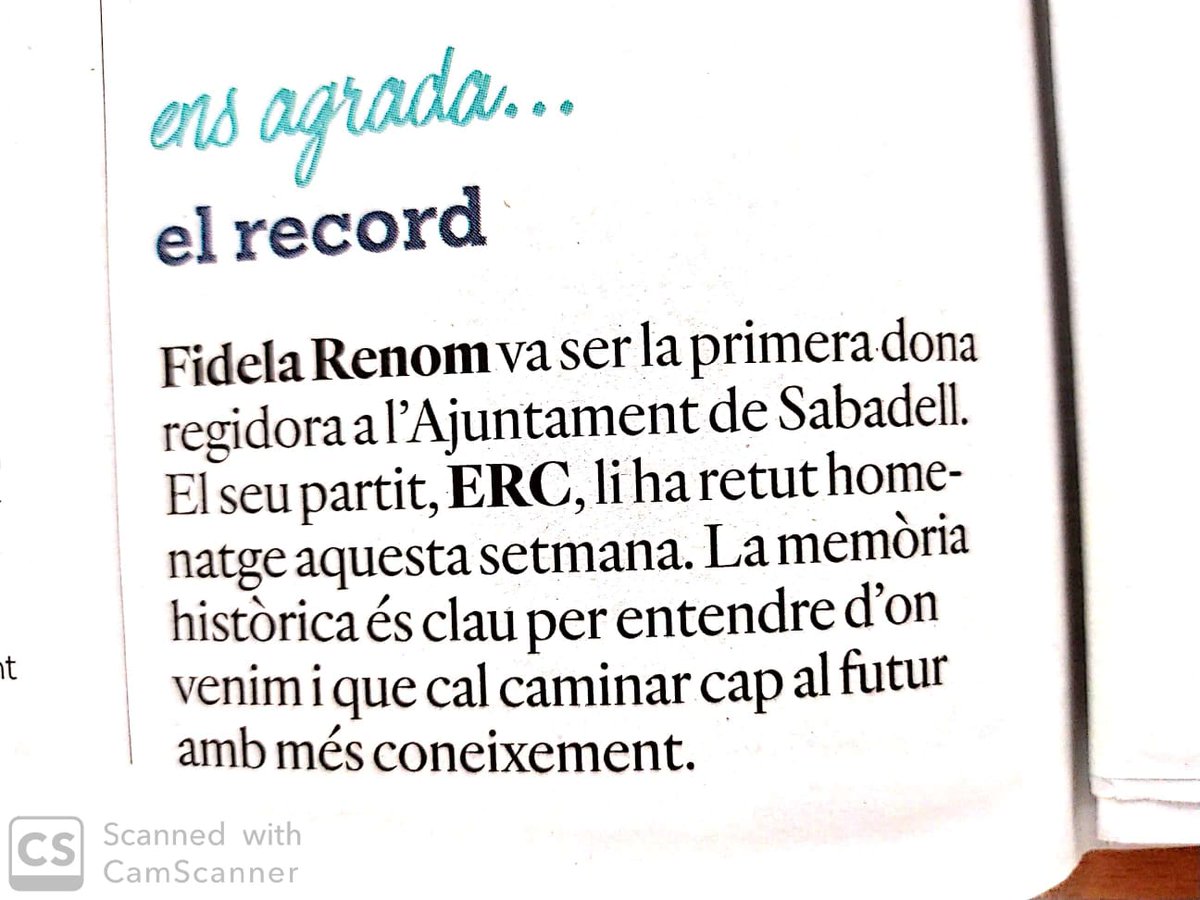 ercsabadell's tweet photo. 📰💜 L'acte sobre #FidelaRenom organitzat dimecres per @DonesERC_SBD i la @fjirla, al @DiariDeSabadell, amb una crònica de la periodista @MartaOrdonezGar. Les lluites de la Fidela —i de l'@Esquerra_ERC dels anys 30— són més vigents que mai.

#SabadellRepublicana #Sabadell #plesbd https://t.co/zCUsweP30x