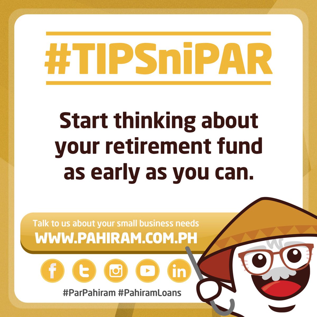 PH_Pahiram's tweet photo. "Its never too late to plan your retirement funds and start saving money💰"

Don't forget to like👍🏻, share✍🏻 and follow😍 us.

#TIPSniPAR #ParPahiram #PahiramLoans #SayNoToPredatoryLoans #LowInterestLoans #LoansforPinoy #Loansph #LoansWithaHeart #LoansForYouandMe #heretohelp https://t.co/s8CXYfdphY
