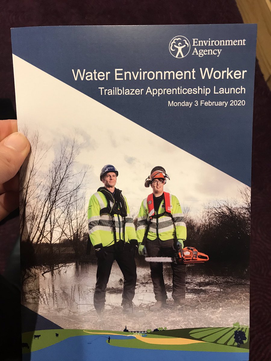 KellyAGolds's tweet photo. Today is the @EnvAgency Water #Environment apprenticeship launch. Great to see @EnvAgencyMids as the poster faces! Louie on the right, was an early apprentice. He has since finished his apprenticeship, has his #qualification and a job with @EnvAgencyMids doing something he loves! https://t.co/B6KVPZAtN0