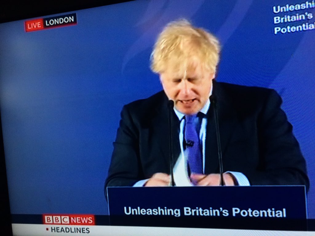 Johnson speech on TV