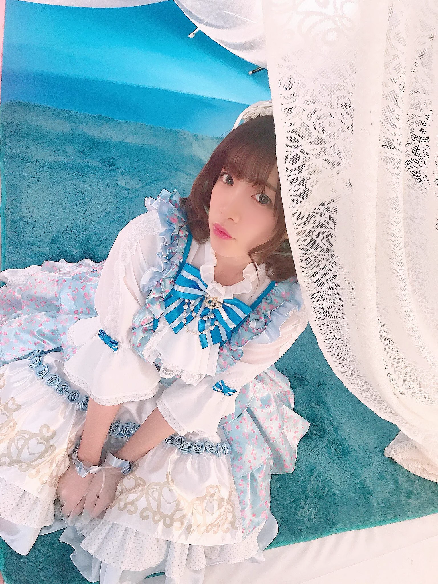Ｓ～M／華やかな青い花が浮かび上がるサックスブルースクエアネック娘役レオタード 諏訪彩花 on X: 